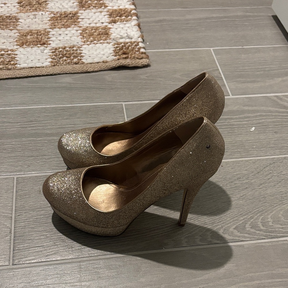 Aldo Shimmering Gold Heels